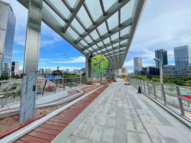 不銹鋼花池坐凳美化深圳前?？缃止珗@G9天橋城市戶外景觀